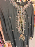 Midnight Gold Heritage 3-Piece Lawn Suit | W3 three-piece lawn suit