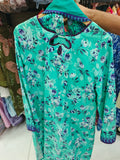 Aqua Botanical 3-Piece Lawn Suit | W3 three-piece lawn suit