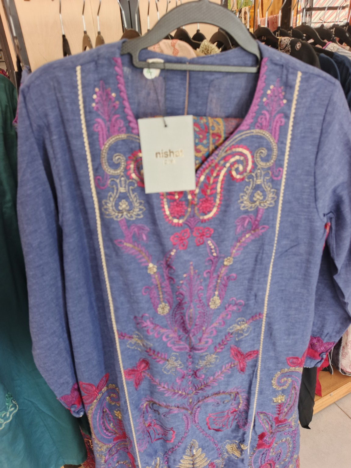 Indigo Paisley Charm 3-Piece Lawn Suit | W3 three-piece lawn suit