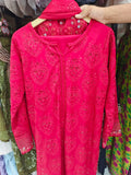 Rose Pink Embroidered 3-Piece Lawn Suit | W3 three-piece lawn suit