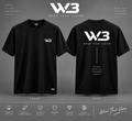 W3 Vision Black Premium Cotton Graphic T-Shirt
