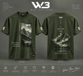 W3 Discipline Creates Freedom Mountain Graphic T-Shirt – Olive Green