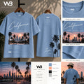 W3 California Sunset Sky Blue Tee