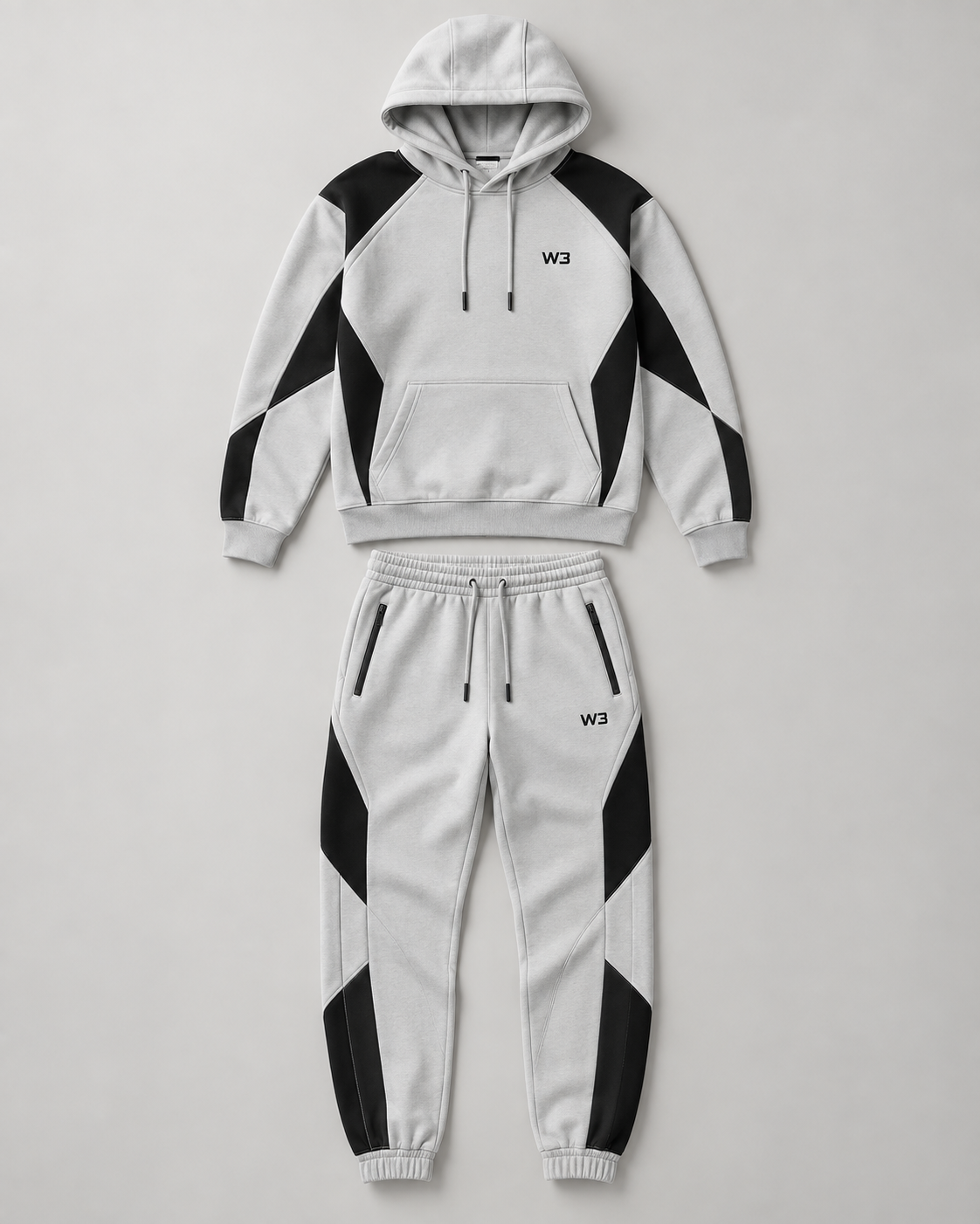 W3 Glacier Block Tracksuit — W3 premium unisex tracksuit