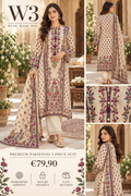 Ivory Garden Printed Lawn 3-Piece Suit — W3 premium catalogue image