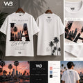W3 Los Angeles City of Angels White Tee