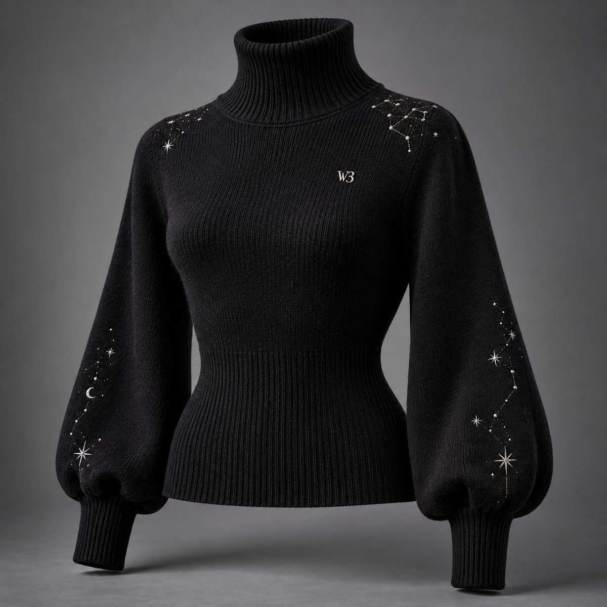 W3 Midnight Celestial High-Neck in Jet Black