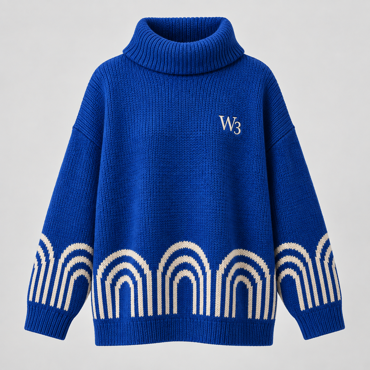W3 Cobalt Arch Oversized High-Neck in Cobalt Blue