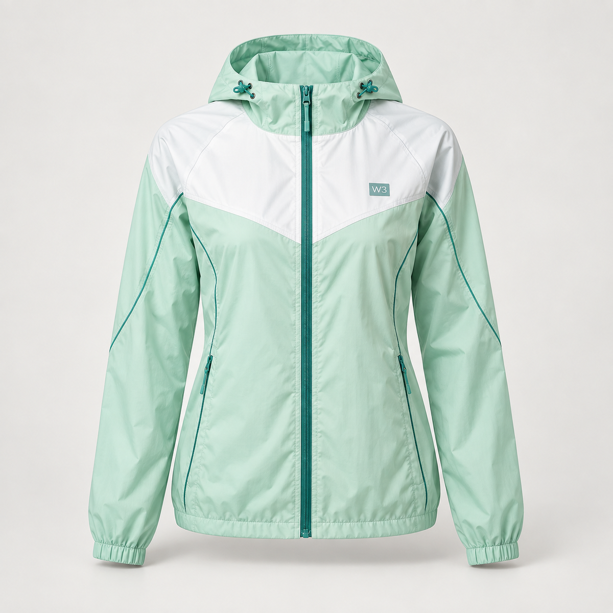 W3 Mint Horizon Windbreaker