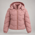 W3 Rose Cloud Hooded Puffer in Muted Rose