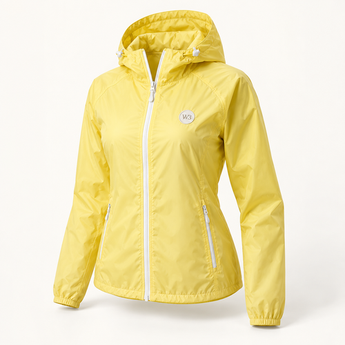 W3 Apricot Bloom Windbreaker with W3 logo