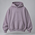 W3 Celestial Tonal Oversized Hoodie in Dusty Lavender