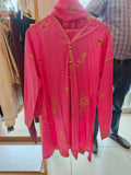 Fuchsia Folk Embroidered Lawn 3-Piece Suit in Fuchsia Pink