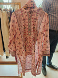 Blush Botanical Printed Lawn 3-Piece Suit in Blush Peach with Berry Print