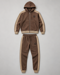 W3 Mocha Heritage Tracksuit — W3 premium unisex tracksuit