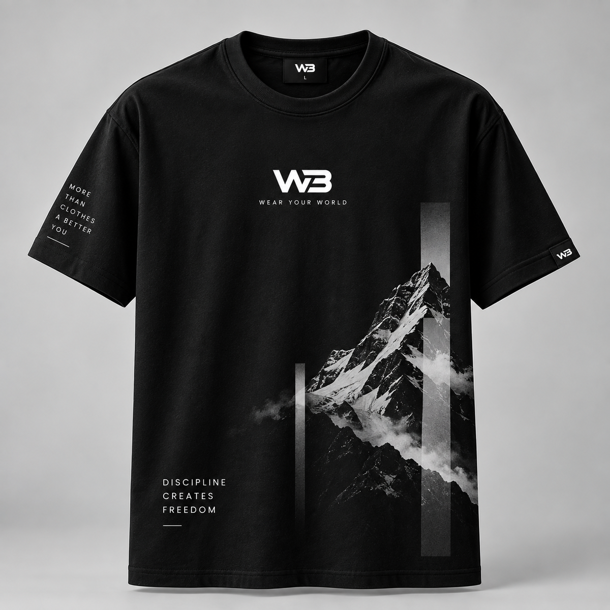 W3 Discipline Mountain Black Tee
