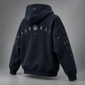 W3 Lunar Arc Oversized Hoodie in Midnight Navy