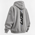 W3 Construct Type Oversized Hoodie in Silver Grey
