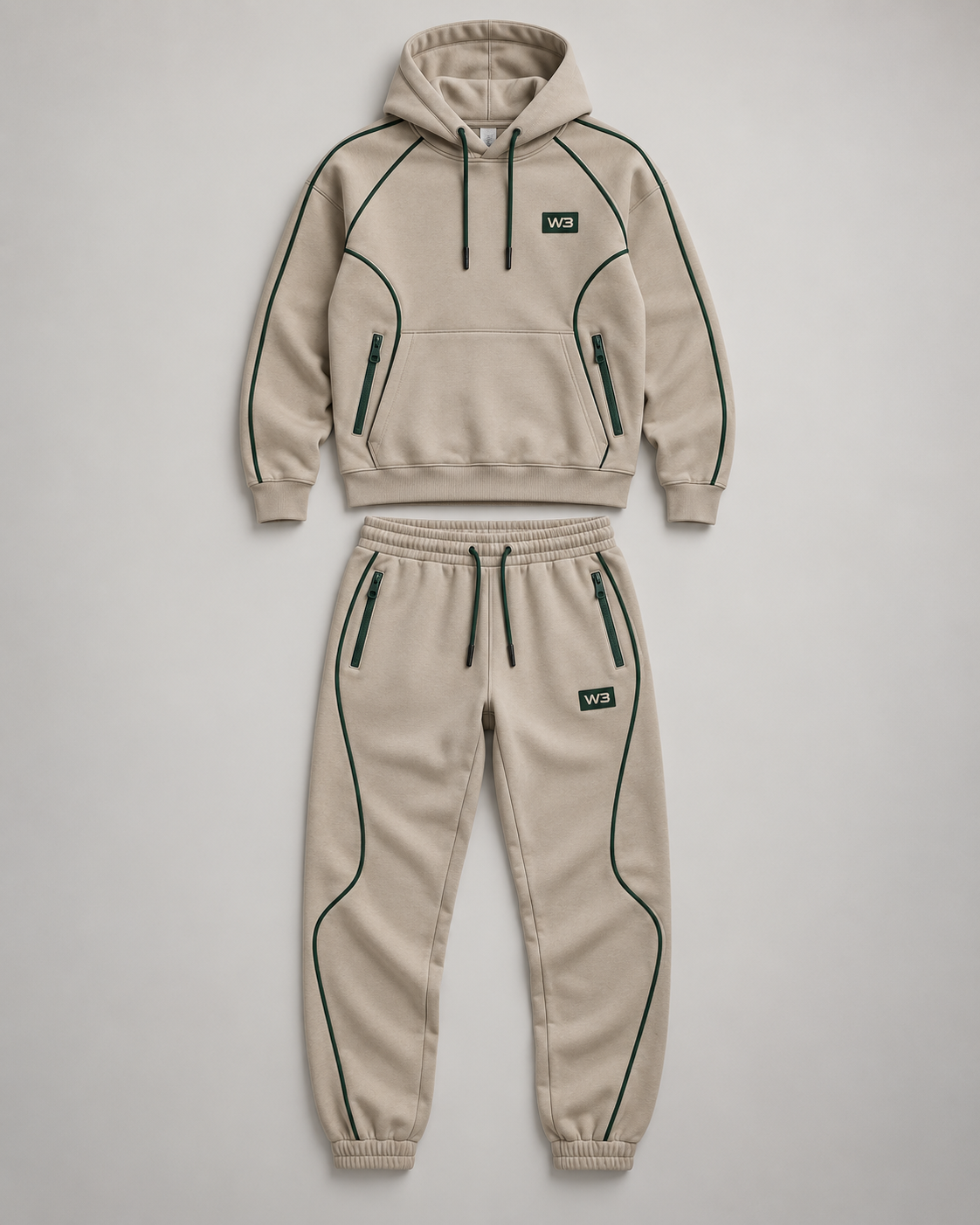 W3 Stone Alpine Tracksuit — W3 premium unisex tracksuit