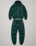 W3 Teal Monogram Tracksuit — W3 premium unisex tracksuit