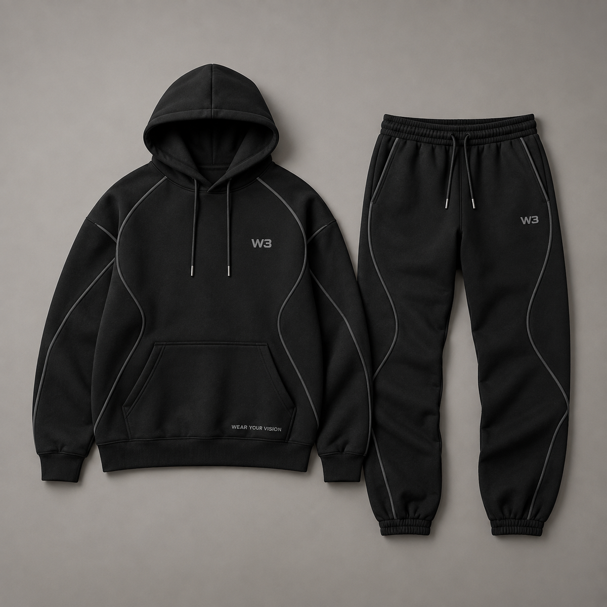 W3 Meridian Navy Zip Tracksuit