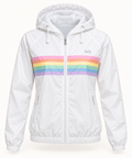 W3 White Pastel Rainbow Windbreaker