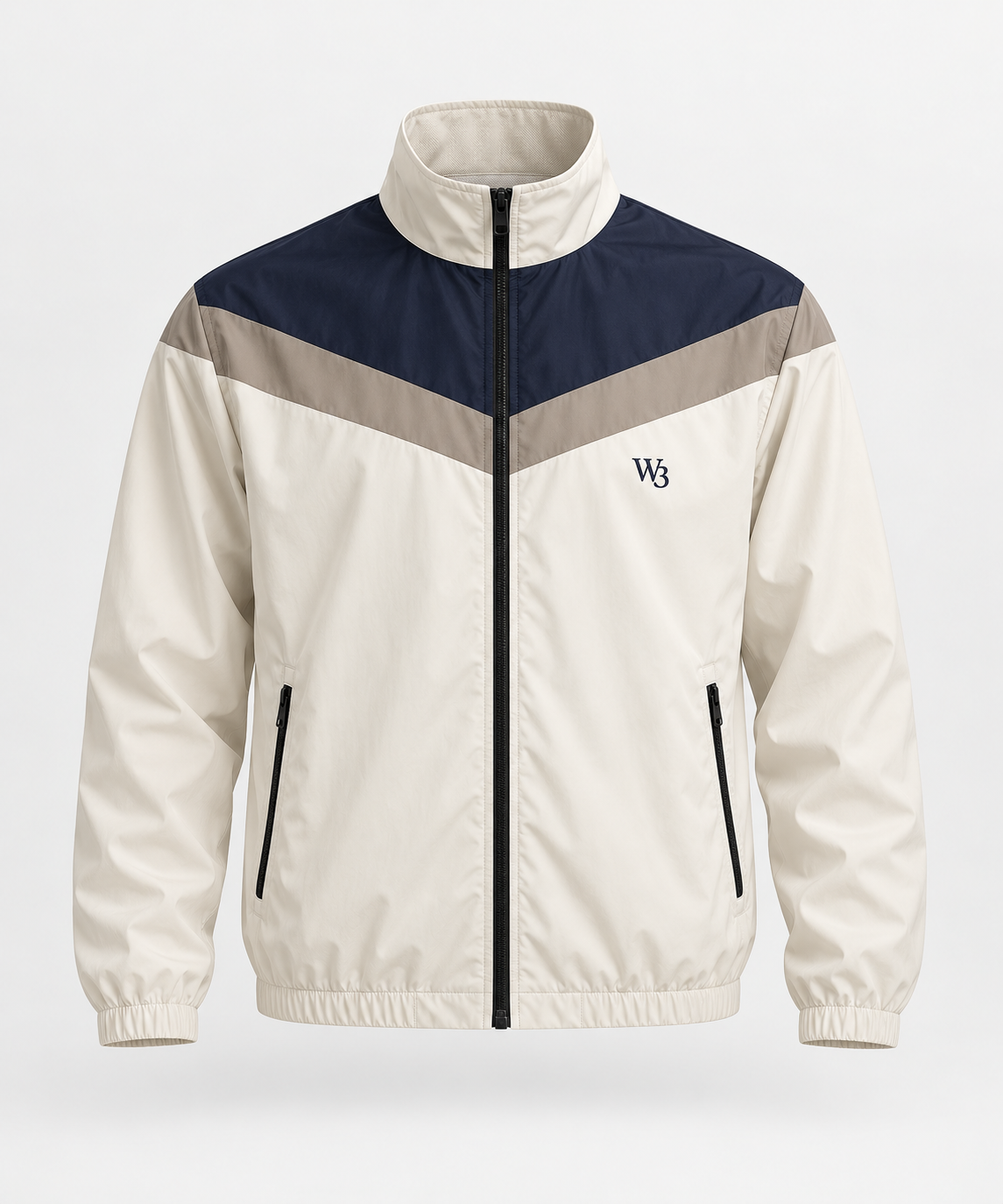 W3 Ivory Block Shell Windbreaker product image