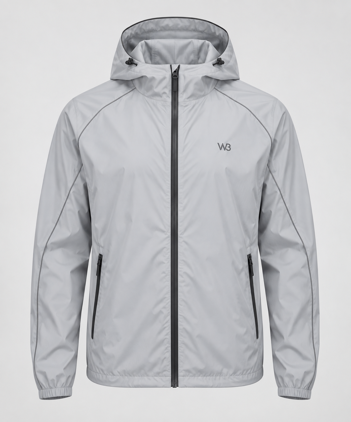 W3 Ice Grey Halo Shell Windbreaker product image