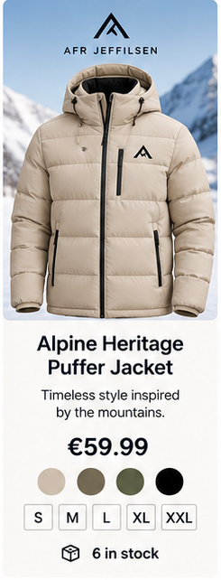 W3 Alpine Heritage Puffer Jacket