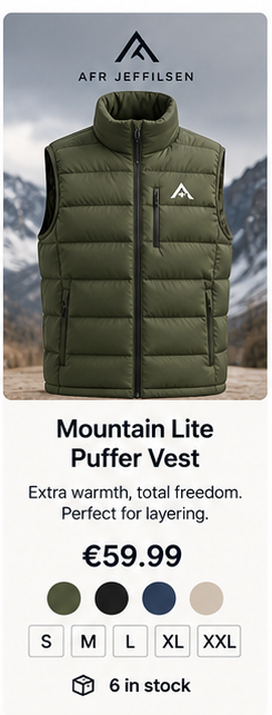 W3 Mountain Lite Puffer Vest