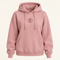 W3 women's blush rose embroidered hoodie