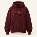 W3 women's burgundy signature hoodie