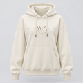 W3 women's ivory olive monogram hoodie