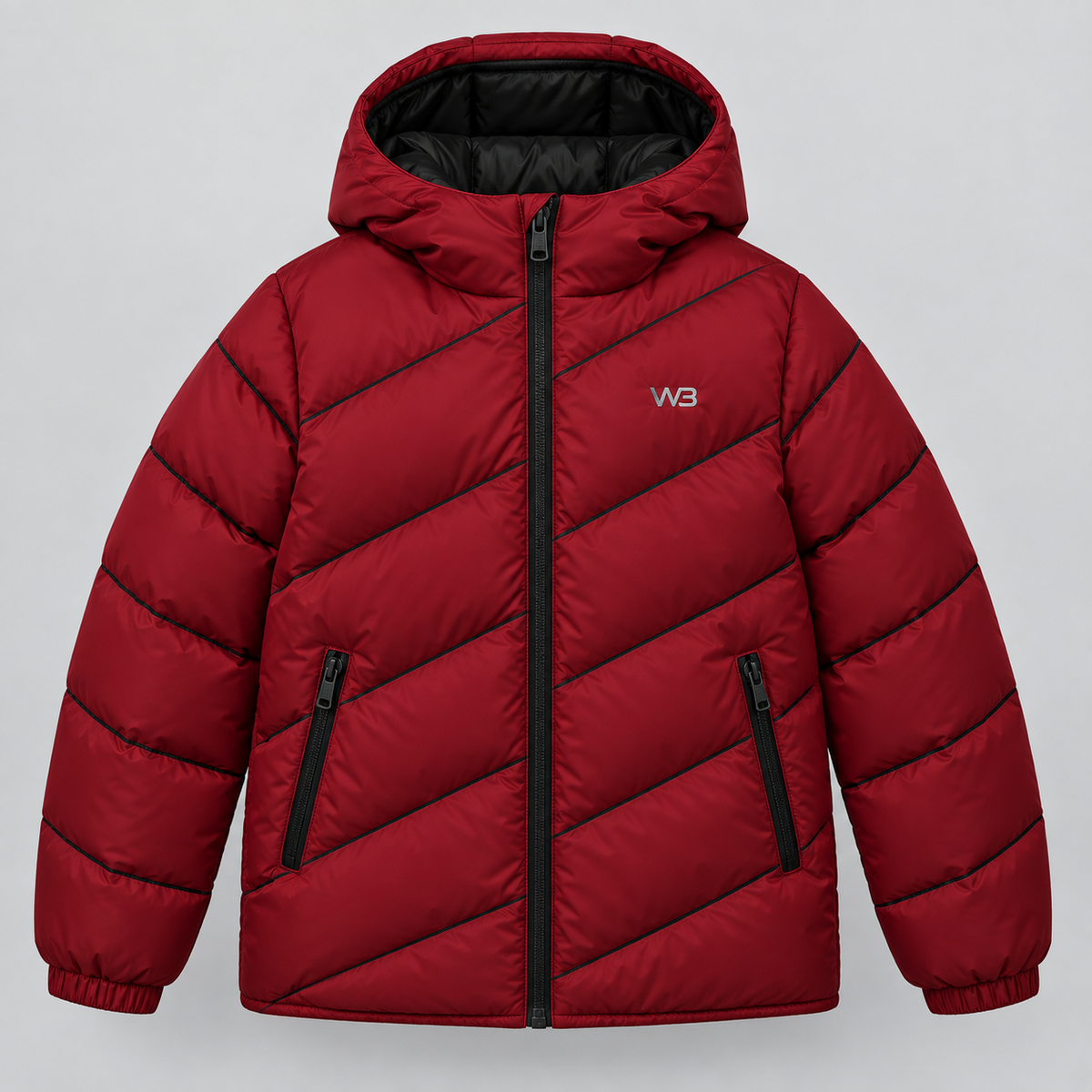 W3 Crimson Pulse Youth Puffer Jacket product image