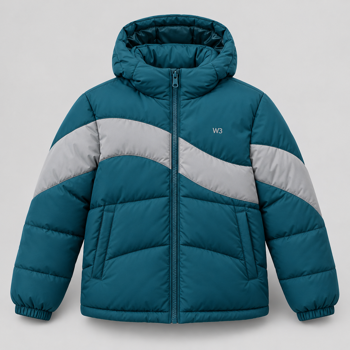 W3 Teal Horizon Youth Puffer Jacket product image